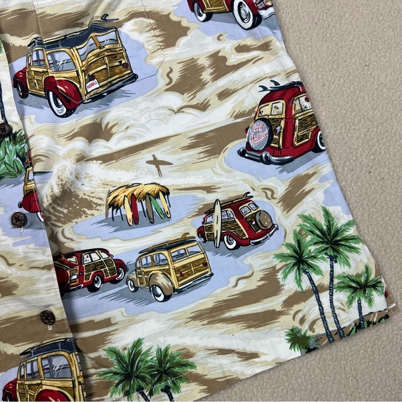 Margaritaville Hawaiian Shirt Womens Small Button Up Car Surfing Graphic USA - Picture 4 of 8